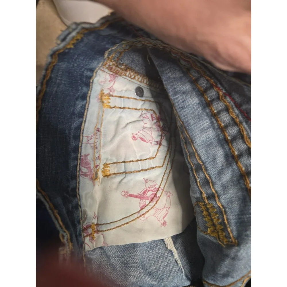 Vintage True Religion Ricky Super T Made in USA Distressed Jeans Size 38